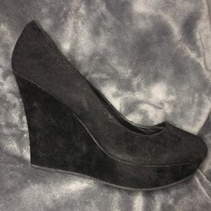 Black Wedge Heels, US size 10